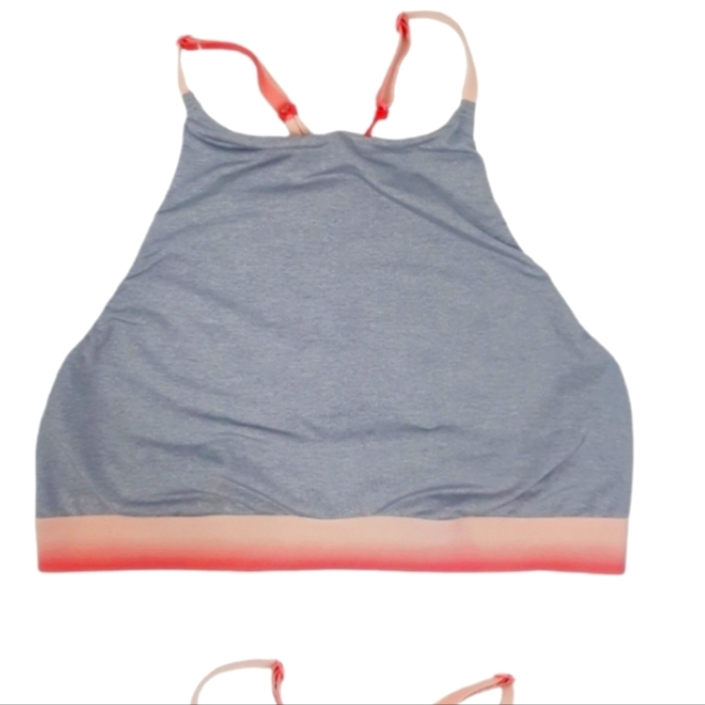 Victoria Secrets Pink Coral Pink & Gray Ombre Sports Bra